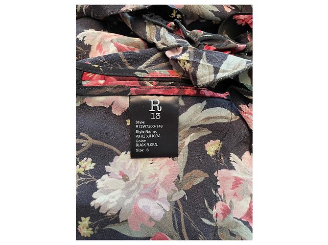 R13 Kleid aus schwarzer Seide - Ansicht 2