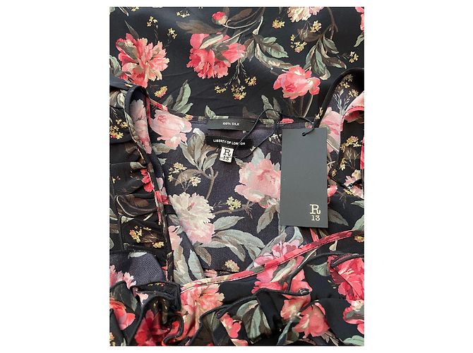 R13 Kleid aus schwarzer Seide - Ansicht 3
