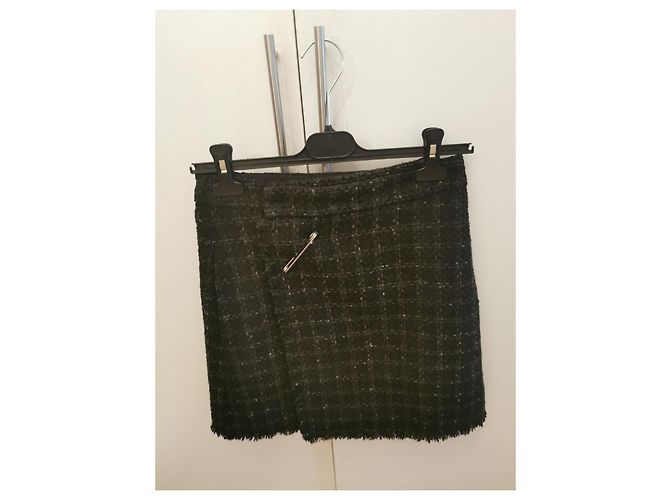 Falda Sonia Rykiel estilo kilt de lana gris - vista 2