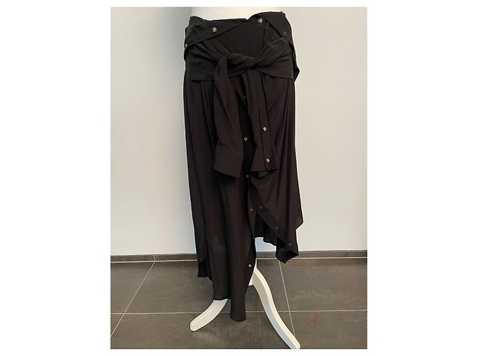 Falda de seda Faith Connexion negra Negro - vista 5
