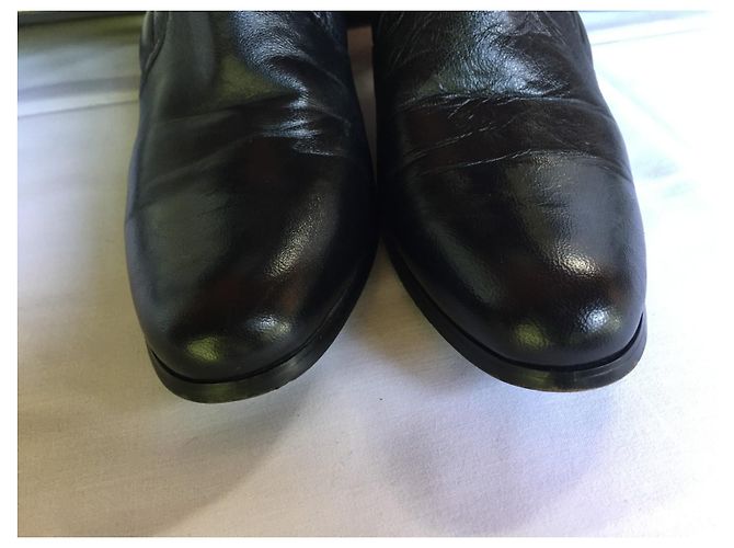 Balmain Vintage : Bottes en cuir matelassé - vue 5