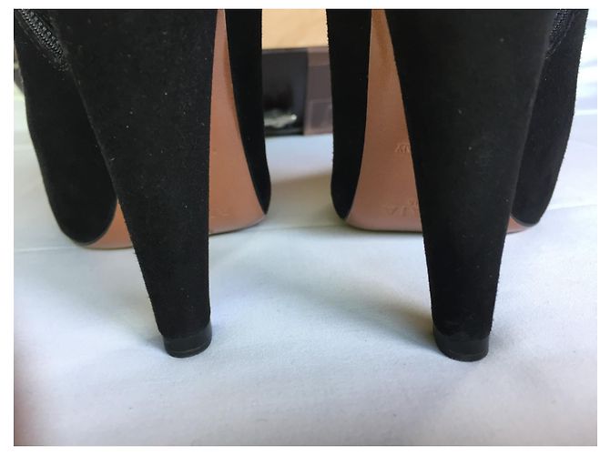 Autre Marque Botines AZZEDINE ALAIA en ante negro Talla 37 - vista 4