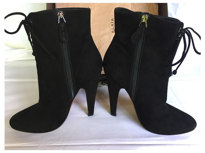 Autre Marque Botines AZZEDINE ALAIA en ante negro Talla 37 - vista 5