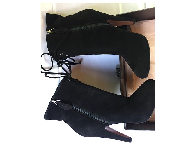 Autre Marque Botines AZZEDINE ALAIA en ante negro Talla 37 - vista 9