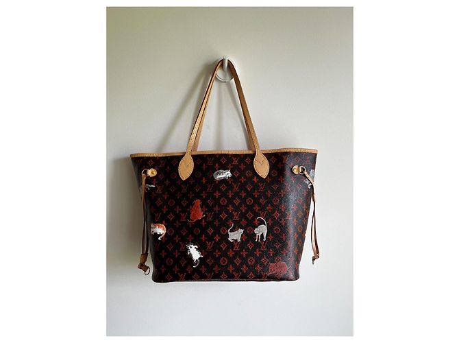 Louis Vuitton Catograma Neverfull MM Castaño - vista 2