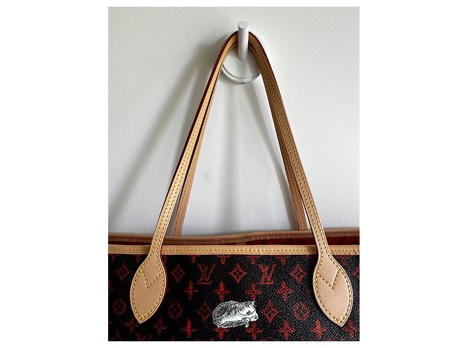 Louis Vuitton Catograma Neverfull MM Castaño - vista 3