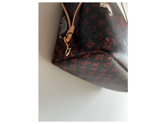 Louis Vuitton Catograma Neverfull MM Castaño - vista 7