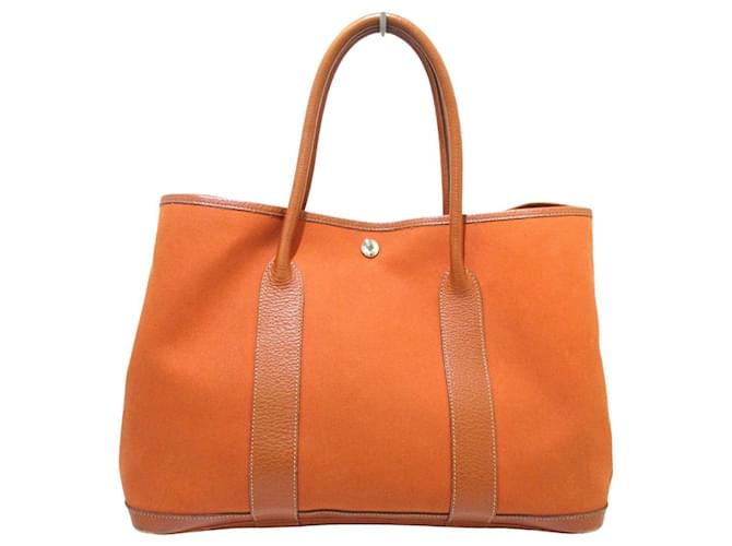 Hermès Garden Party Orange Leather ref.513170 - Joli Closet