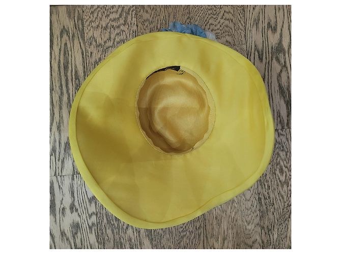 Autre Marque VENDIMIA 60s sombrero de seda amarillo - vista 12