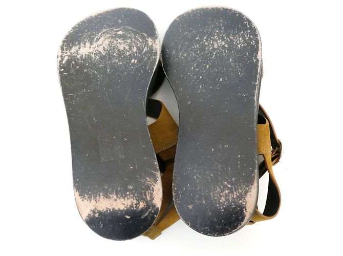 Sandali flatform in camoscio color sabbia Isabel Marant - vista 5