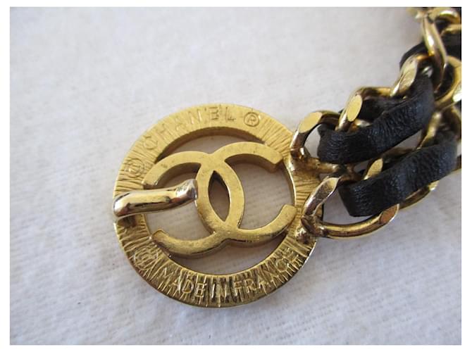 Chanel catena foderata e cintura in pelle. Gold hardware - vista 2