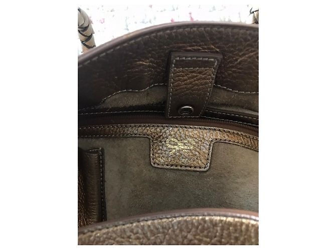 Borsa a tracolla Anya Hindmarch dorata con nappa e charms D'oro - vista 9