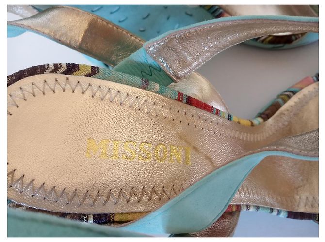 Missoni Mules compensées - vue 10