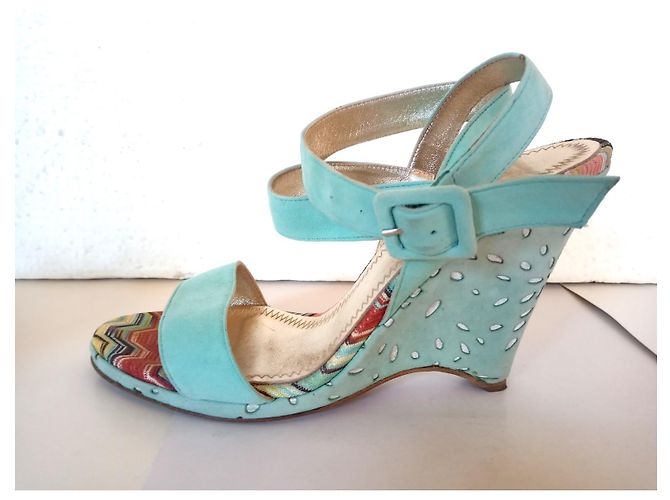 Missoni Mules compensées - vue 11