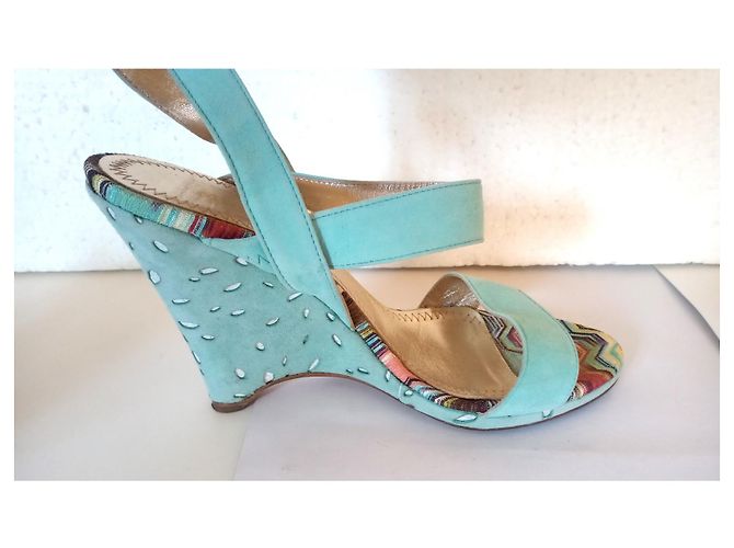 Missoni Mules compensées - vue 12