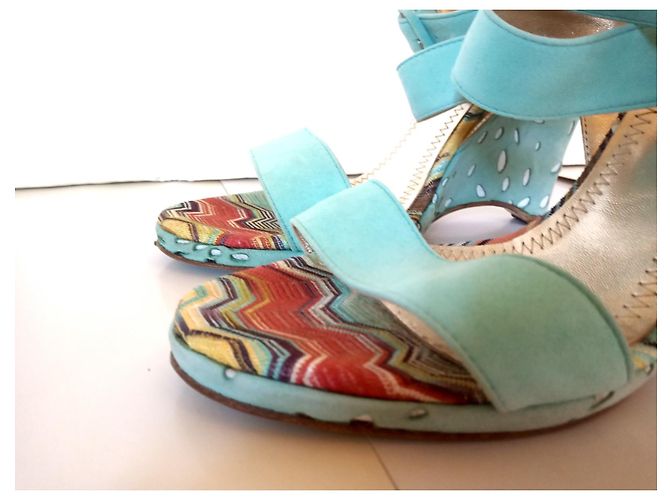 Missoni Mules compensées - vue 6