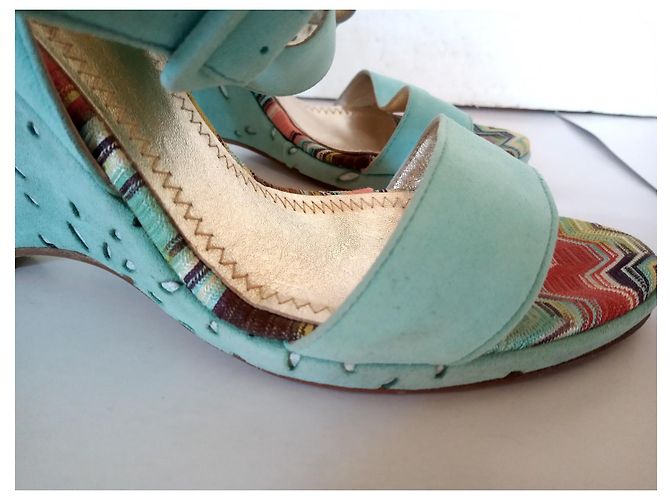 Missoni Mules compensées - vue 9