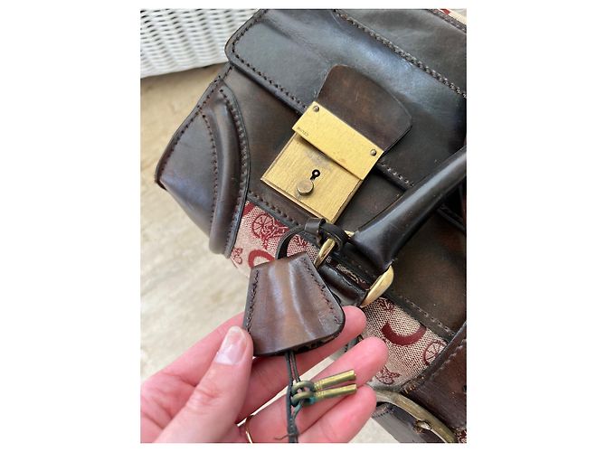 Borsa da Dottore Céline in Pelle Marrone - vista 3