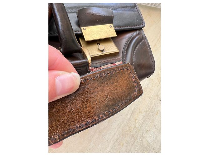 Borsa da Dottore Céline in Pelle Marrone - vista 9