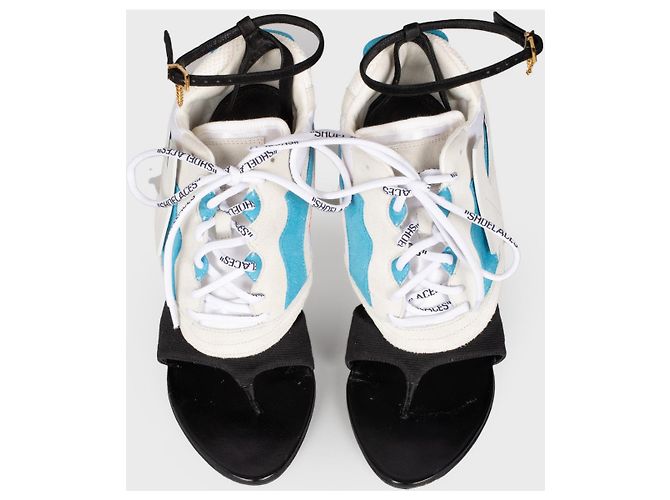 Off White Runner bianco 100 sneaker-sandali in pelle ibrida - vista 5