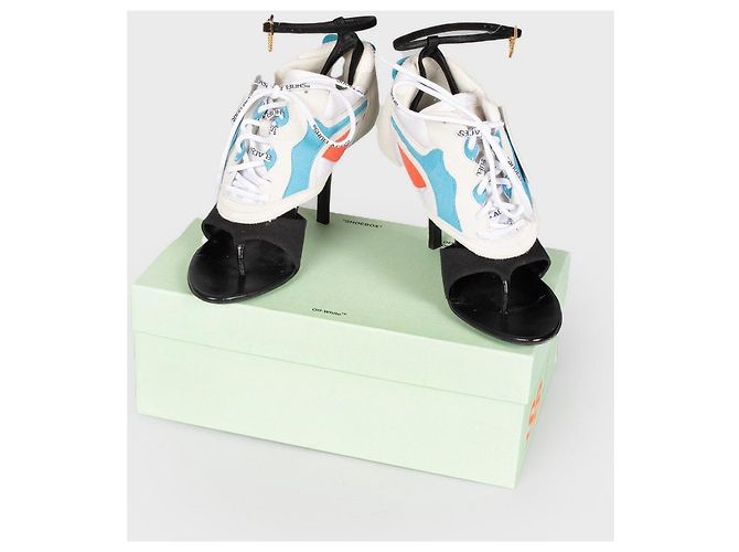 Off White Runner bianco 100 sneaker-sandali in pelle ibrida - vista 8
