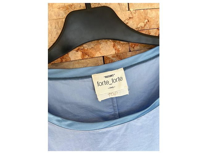 Blusa Forte Forte de algodón azul - vista 2