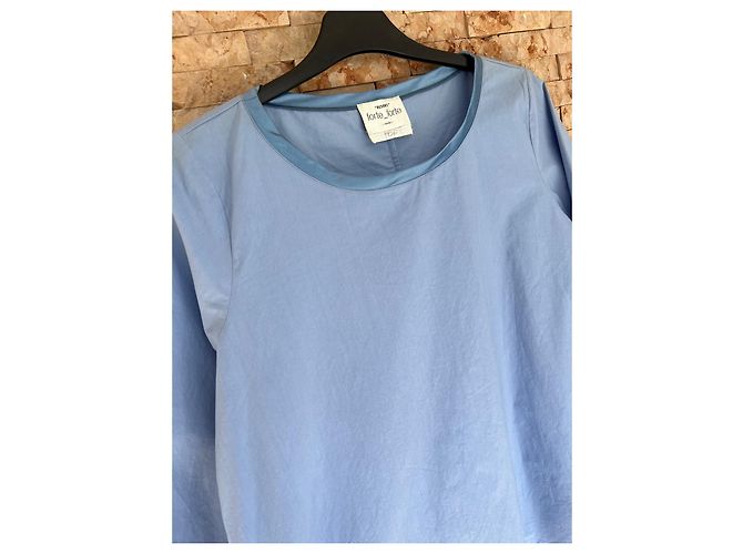 Blusa Forte Forte de algodón azul - vista 4