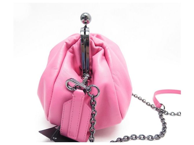 NOVA BOLSA DE FIM DE SEMANA MAX MARA PAsticCINO EM COURO NAPA COR-DE-ROSA - vista 3