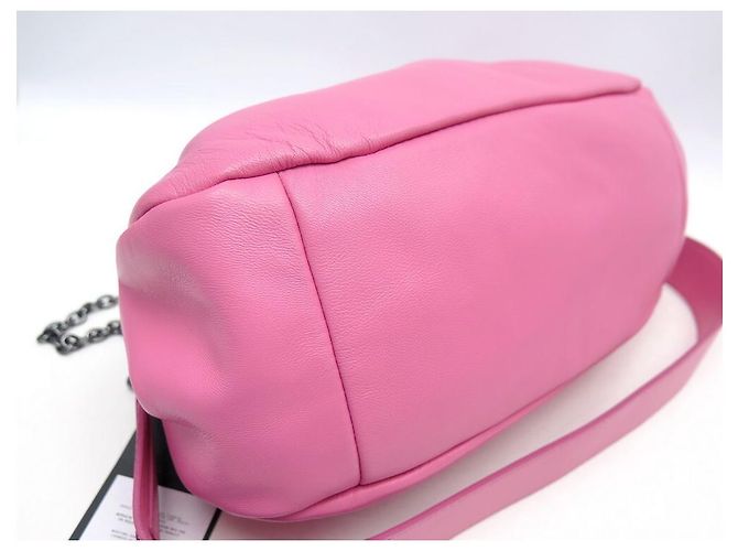 NOVA BOLSA DE FIM DE SEMANA MAX MARA PAsticCINO EM COURO NAPA COR-DE-ROSA - vista 4