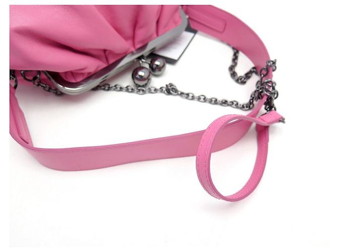 NOVA BOLSA DE FIM DE SEMANA MAX MARA PAsticCINO EM COURO NAPA COR-DE-ROSA - vista 6