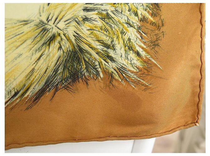 Hermès SCIARPA VINTAGE HERMES I puledri XAVIER DE PORET CARRE 90 Sciarpa seta Marrone - vista 6