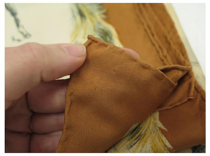 Hermès SCIARPA VINTAGE HERMES I puledri XAVIER DE PORET CARRE 90 Sciarpa seta Marrone - vista 9