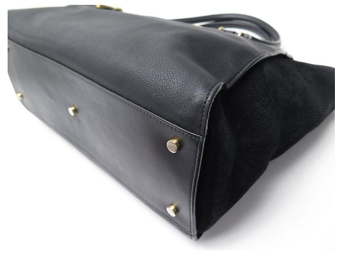 SMYTHSON CABAS ELIOT HANDTASCHE AUS SCHWARZEM GENARBENEM LEDER LEDERTASCHE - Ansicht 4