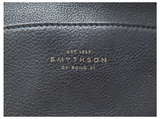 SMYTHSON CABAS ELIOT HANDTASCHE AUS SCHWARZEM GENARBENEM LEDER LEDERTASCHE - Ansicht 7