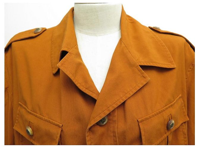 NEW ARNYS PARIS JACKET SIZE L 50 ORANGE SILK COAT NEW SILK JACKET - view 2
