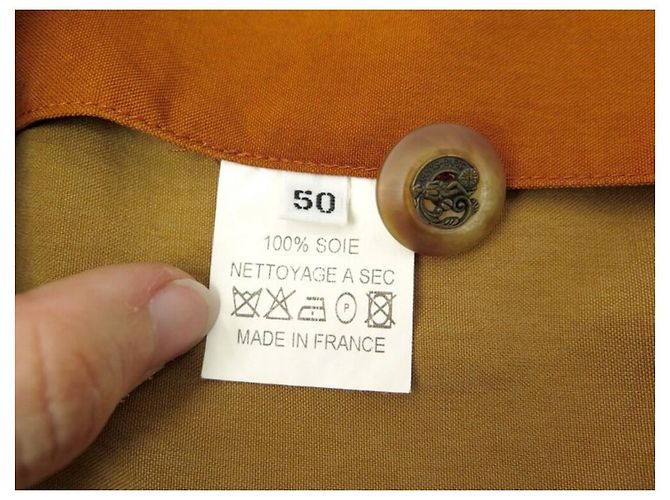 NEW ARNYS PARIS JACKET SIZE L 50 ORANGE SILK COAT NEW SILK JACKET - view 3