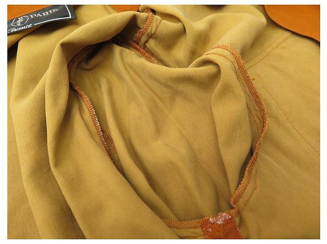 NEW ARNYS PARIS JACKET SIZE L 50 ORANGE SILK COAT NEW SILK JACKET - view 4