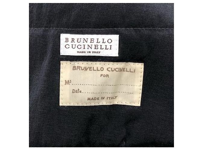 Brunello Cucinelli leather jacket in black with sequin shoulders - view 5