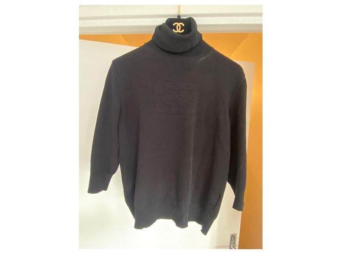 Top Chanel negro de viscosa talla 38 - vista 4