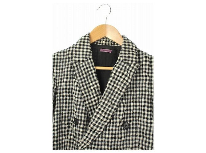 * [Gebraucht] Undercover Tailored Jacket Gingham Plaid gefüttert Gesamtfutter 1 SCHWARZ-WEISS - Ansicht 2