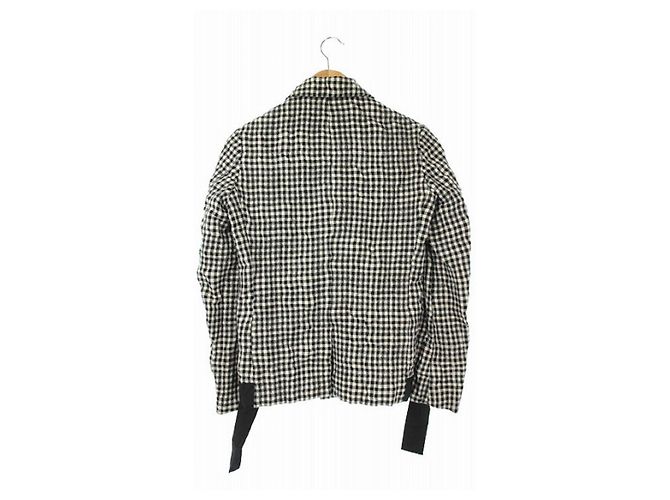 * [Gebraucht] Undercover Tailored Jacket Gingham Plaid gefüttert Gesamtfutter 1 SCHWARZ-WEISS - Ansicht 4