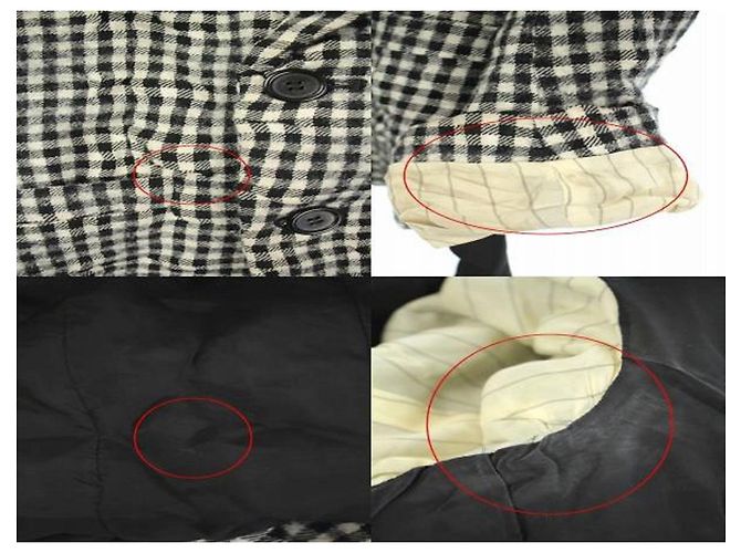 * [Gebraucht] Undercover Tailored Jacket Gingham Plaid gefüttert Gesamtfutter 1 SCHWARZ-WEISS - Ansicht 5