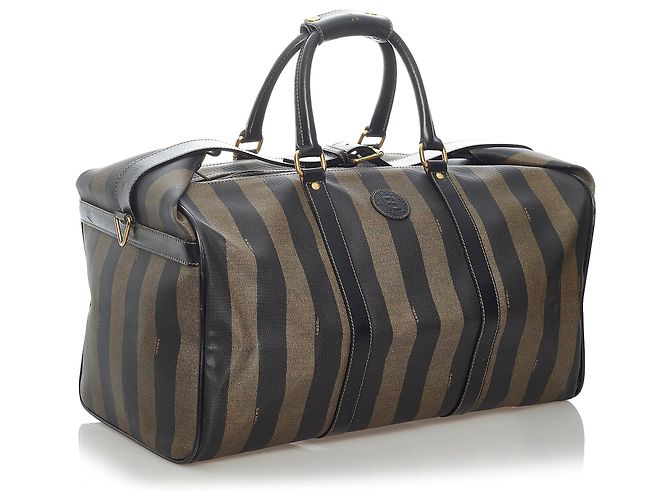 Borsa da viaggio Fendi Brown Pequin - vista 2