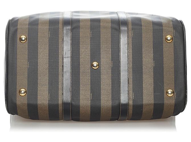 Borsa da viaggio Fendi Brown Pequin - vista 4