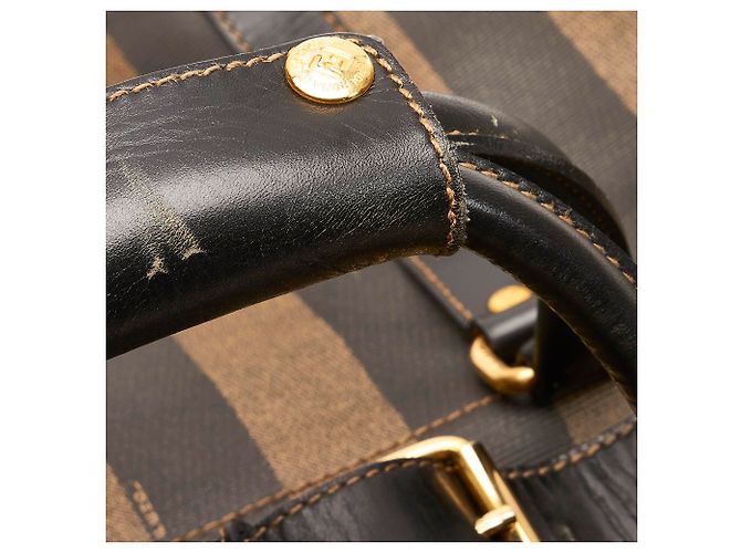 Borsa da viaggio Fendi Brown Pequin - vista 9