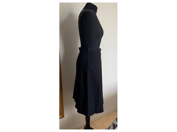 Falda Céline de algodón azul marino - vista 5