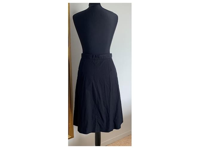 Falda Céline de algodón azul marino - vista 6