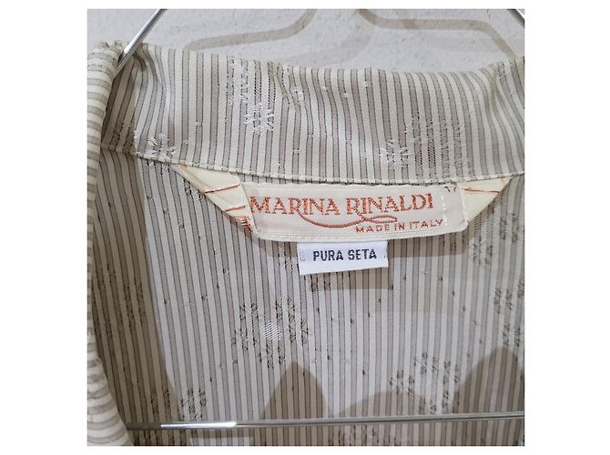 Hemd von Marina Rinaldi mit gefütterter Brust Beige - Ansicht 8