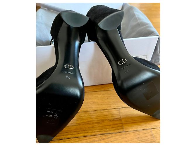 Christian Dior Décolleté Dior nere in vitello scamosciato Nero - vista 2