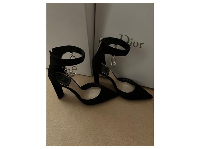 Christian Dior Décolleté Dior nere in vitello scamosciato Nero - vista 6
